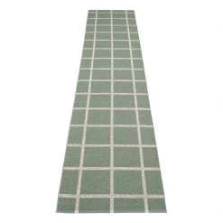 Pappelina Ada Army & Metallic Stone Runner Rug