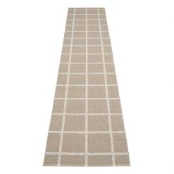 Pappelina Ada Dark Linen & Metallic Stone Runner Rug