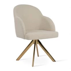 SohoConcept Modern Dining Alice Sword Swivel Armchair