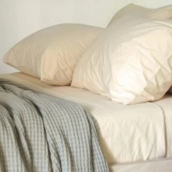 Area Modern Bedroom Anton Ginger Cotton Flat Sheet