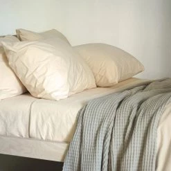 Area Modern Bedroom Anton Ginger Cotton Flat Sheet