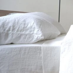 Area Modern Bedroom Anton White Cotton Fitted Sheet