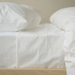 Area Modern Bedroom Anton White Cotton Fitted Sheet