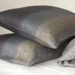 Area Modern Bedroom INES Grey Linen Duvet