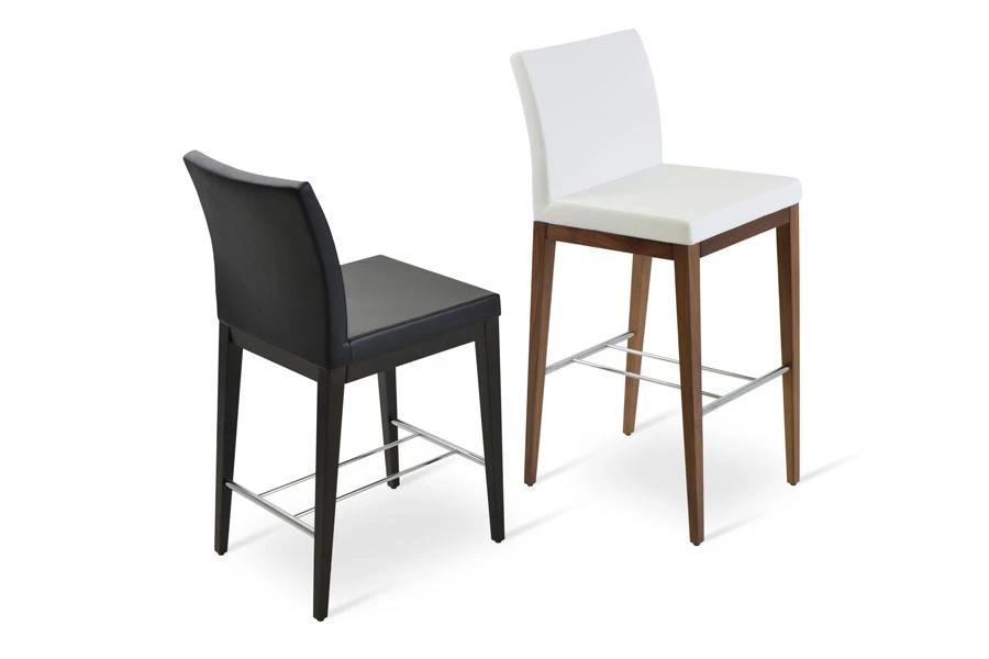 SohoConcept Aria Wood Bar Stool-Leather 7 SohoConcept Aria Wood Bar Stool-Leather