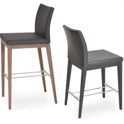SohoConcept Aria Wood Bar Stool-Leather 23 SohoConcept Aria Wood Bar Stool-Leather