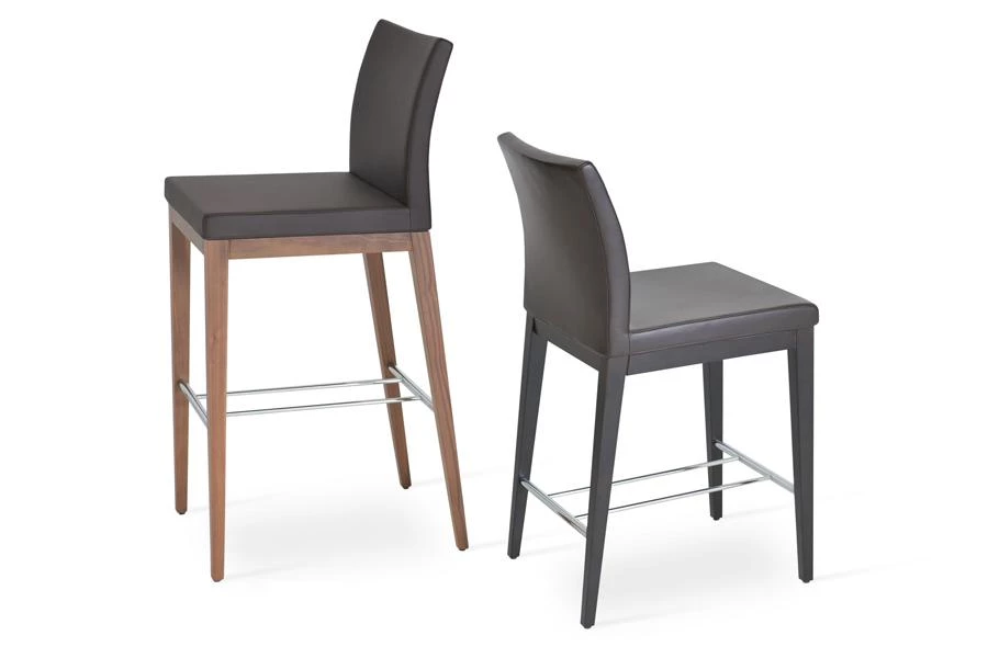 SohoConcept Aria Wood Bar Stool-Leather 8 SohoConcept Aria Wood Bar Stool-Leather
