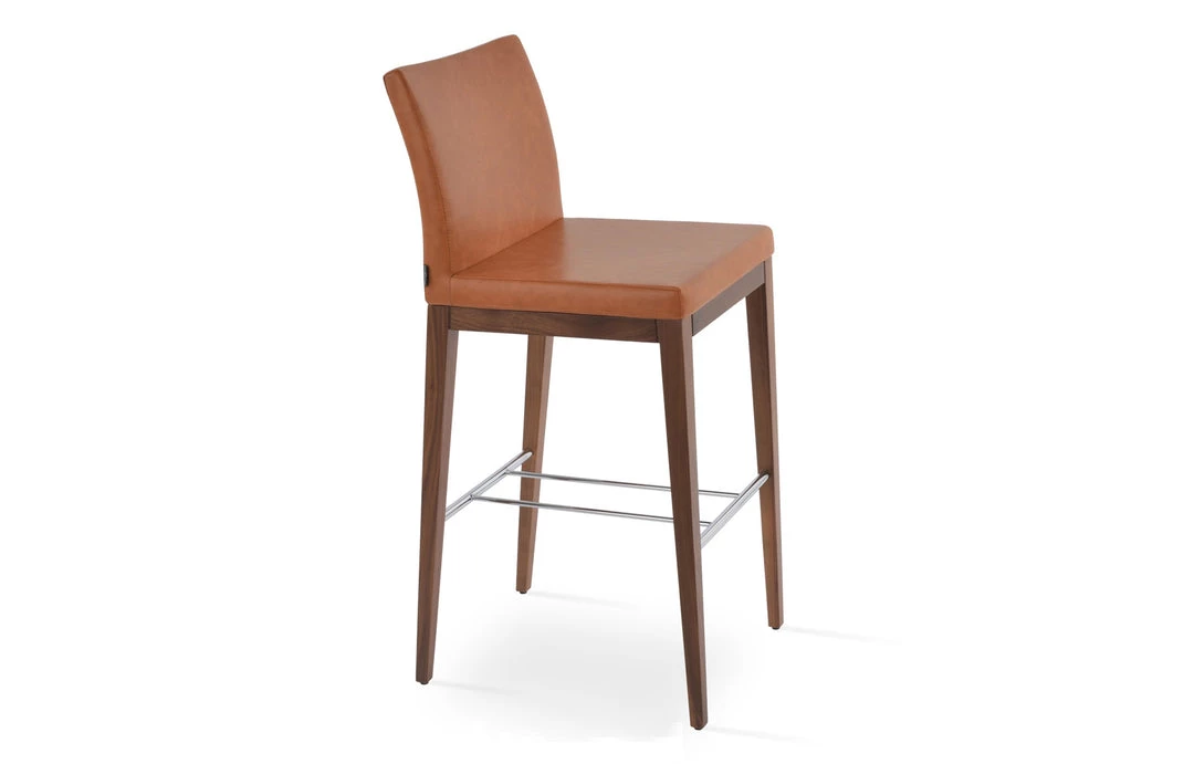 SohoConcept Aria Wood Bar Stool-Leather 18 SohoConcept Aria Wood Bar Stool-Leather