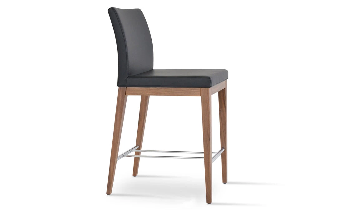 SohoConcept Aria Wood Bar Stool-Leather 3 SohoConcept Aria Wood Bar Stool-Leather