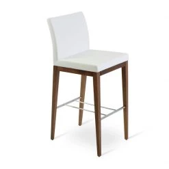 SohoConcept Aria Wood Bar Stool-Leather 25 SohoConcept Aria Wood Bar Stool-Leather