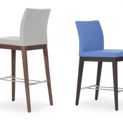 SohoConcept Aria Wood Counter Stool-Fabric