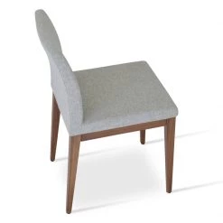 SohoConcept Aria Wood Dining Chair-Fabric Modern Dining