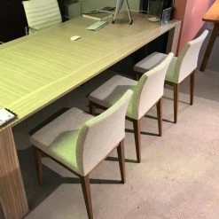 SohoConcept Aria Wood Dining Chair-Leather Modern Dining