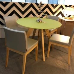 SohoConcept Aria Wood Dining Chair-Leather Modern Dining