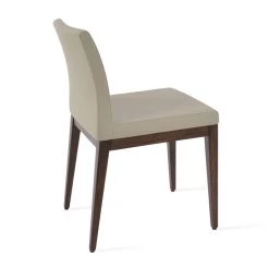 SohoConcept Aria Wood Dining Chair-Leather Modern Dining