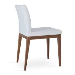 SohoConcept Aria Wood Dining Chair-Leather Modern Dining