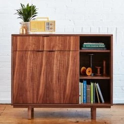 Gus Belmont Walnut Cabinet Modern Dining
