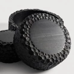 Ethnicraft Black Chopped Bowls (set Of 3)