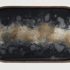 Ethnicraft Black Organic Glass Valet Tray