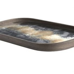 Ethnicraft Black Organic Glass Valet Tray