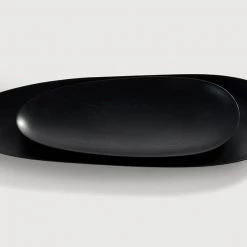 Ethnicraft Black Thin Oval Boards (set Of 2) 13 Ethnicraft Black Thin Oval Boards (set Of 2)