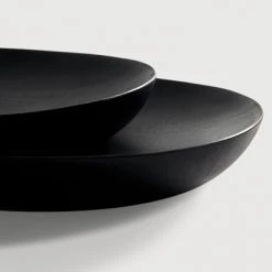 Ethnicraft Black Thin Oval Boards (set Of 2) 14 Ethnicraft Black Thin Oval Boards (set Of 2)