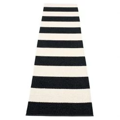 Pappelina Bob Black & Vanilla Runner Rug 26 Pappelina Bob Black & Vanilla Runner Rug