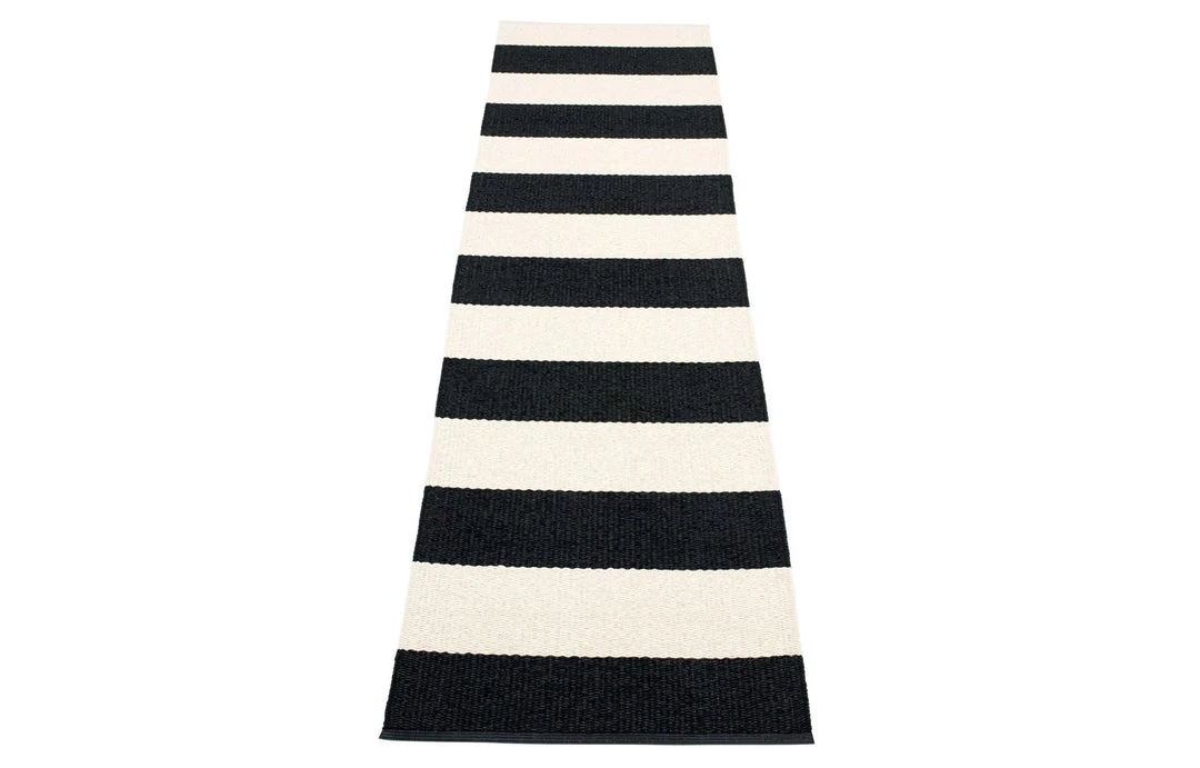 Pappelina Bob Black & Vanilla Runner Rug 14 Pappelina Bob Black & Vanilla Runner Rug