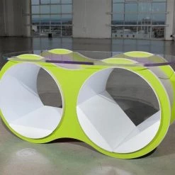 Scale 1:1 Bolla 2 Coffee Table With Slotted Glass Top