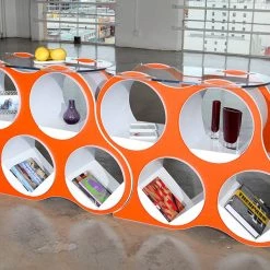 Scale 1:1 Bolla 2 Coffee Table With Slotted Glass Top