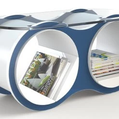 Scale 1:1 Bolla 2 Coffee Table With Slotted Glass Top