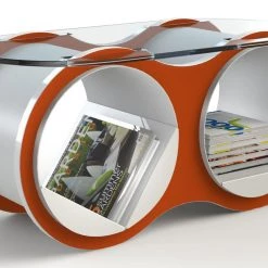 Scale 1:1 Bolla 2 Coffee Table With Slotted Glass Top