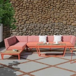 Mamagreen Bondi Belle 2-Seater Left Hand Arm Sectional Sofa With HPL Table