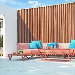 Mamagreen Bondi Belle 2-Seater Left Hand Arm Sectional Sofa With Teak Table