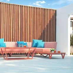 Mamagreen Bondi Belle 2-Seater Right Hand Arm Sectional Sofa With Teak Table