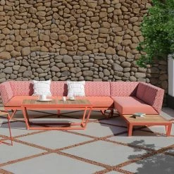 Mamagreen Bondi Belle 2-Seater Right Hand Arm Sectional Sofa With Teak Table