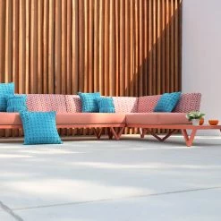 Mamagreen Bondi Belle 2-Seater Right Hand Arm Sectional Sofa With Teak Table