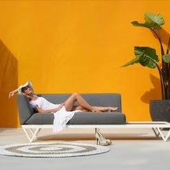 Mamagreen Bondi Belle 2-Seater Right Hand Arm Sectional Sofa With Teak Table