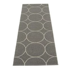 Pappelina Boo Charcoal & Vanilla Runner Rug