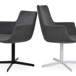 SohoConcept Modern Dining Bottega Arm 4 Star Swivel Chair