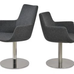 SohoConcept Modern Living Bottega Arm Round Swivel Chair