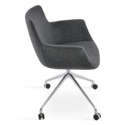 SohoConcept Office Chairs Bottega Spider Swivel Arm Chair With Casters