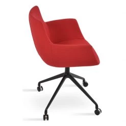 SohoConcept Office Chairs Bottega Spider Swivel Arm Chair With Casters