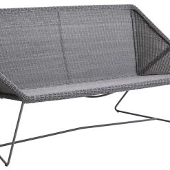 Cane-Line Breeze 2 Seater Lounge Sofa In Light Grey Weave