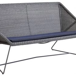 Cane-Line Breeze 2 Seater Lounge Sofa In Light Grey Weave
