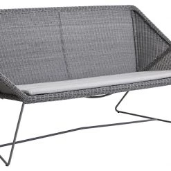 Cane-Line Breeze 2 Seater Lounge Sofa In Light Grey Weave