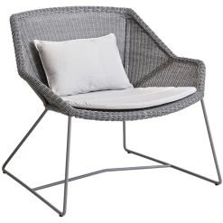 Cane-Line Breeze Lounge Chair In Light Grey Weave