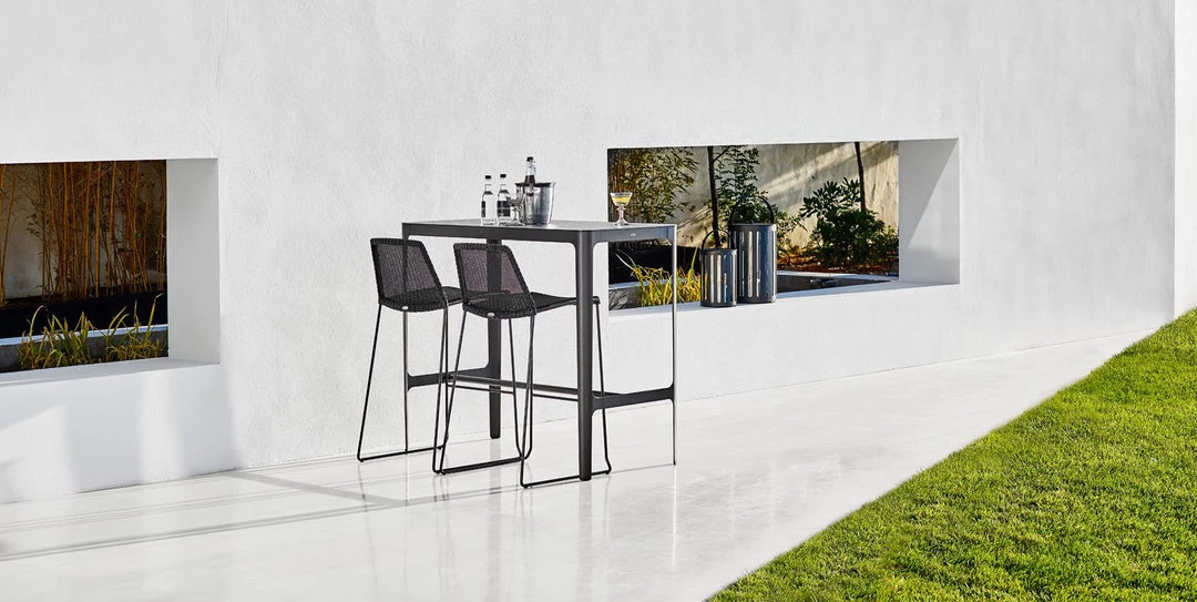 Cane-Line Breeze Stackable Bar Chair In Light Grey Weave 5 Cane-Line Breeze Stackable Bar Chair In Light Grey Weave