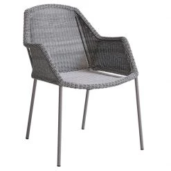 Cane-Line Breeze Stackable Dining Chair In Light Grey Weave