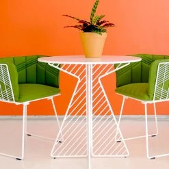 Bend Cafe Round Table Modern Dining